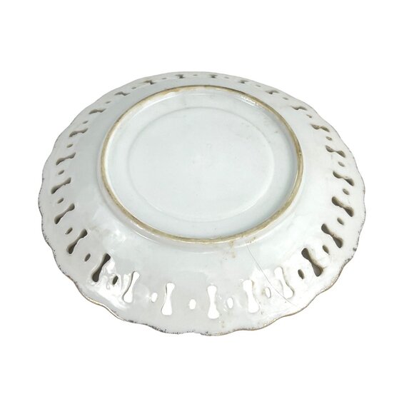 Vintage Lusterware Gilded Fine China Pearlized Tea Cup Reticulated Saucer Japan - Picture 8 of 9